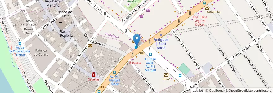Mapa de ubicacion de PETRONOR en 西班牙, Catalunya, Barcelona, Barcelonès.