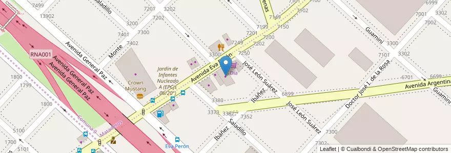 Mapa de ubicacion de Petruzi, Villa Lugano en آرژانتین, Ciudad Autónoma De Buenos Aires, Buenos Aires, Comuna 8.