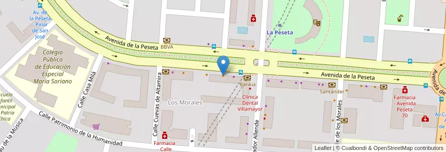 Mapa de ubicacion de Petter Rabbit and Friends en اسپانیا, بخش خودمختار مادرید, بخش خودمختار مادرید, Área Metropolitana De Madrid Y Corredor Del Henares.