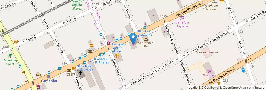 Mapa de ubicacion de Peugeot, Caballito en 阿根廷, Ciudad Autónoma De Buenos Aires, Comuna 7, 布宜诺斯艾利斯, Comuna 6.