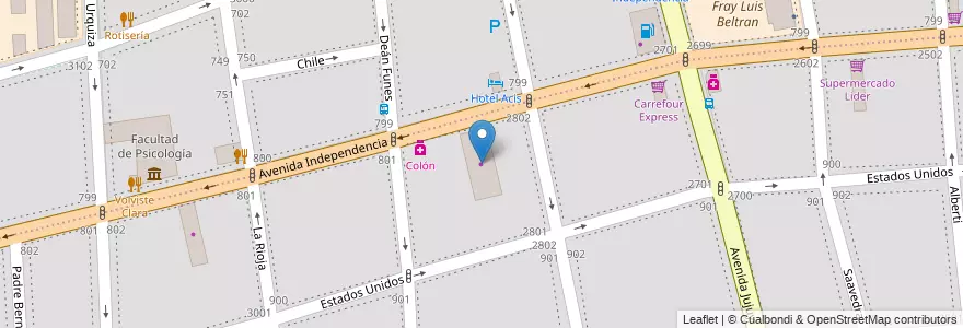 Mapa de ubicacion de Peugeot, San Cristobal en 아르헨티나, Ciudad Autónoma De Buenos Aires, Comuna 3, 부에노스아이레스.