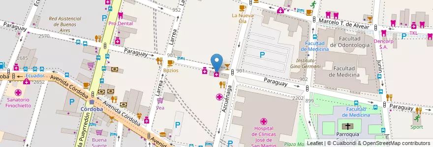 Mapa de ubicacion de Ph Farmacia, Recoleta en アルゼンチン, Ciudad Autónoma De Buenos Aires, Comuna 2, ブエノスアイレス.