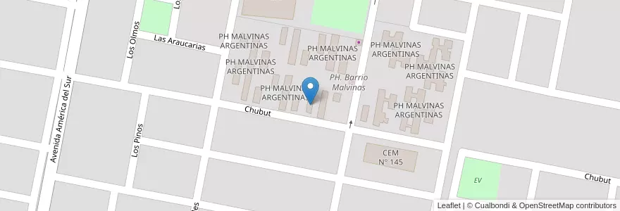 Mapa de ubicacion de PH MALVINAS ARGENTINAS en الأرجنتين, ريو نيغرو, Departamento General Roca, Villa Regina.