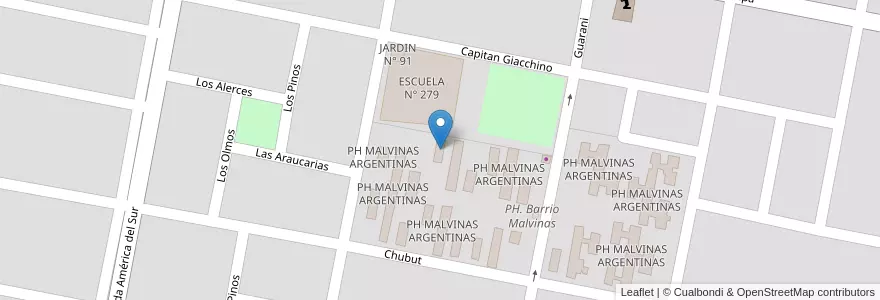 Mapa de ubicacion de PH MALVINAS ARGENTINAS en Argentina, Río Negro Province, Departamento General Roca, Villa Regina.