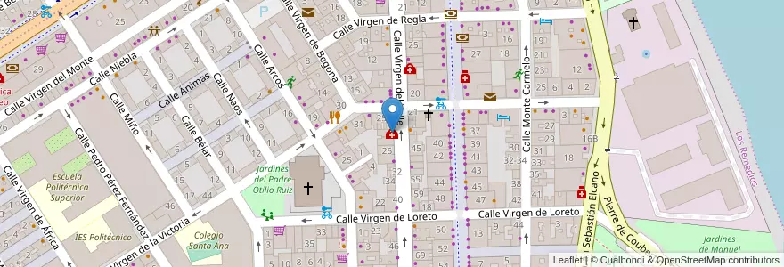 Mapa de ubicacion de Physi & Co en Spain, Andalusia, Sevilla, Seville.