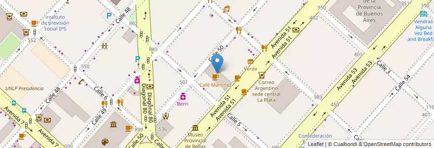 Mapa de ubicacion de Piaccere, Casco Urbano en 阿根廷, 布宜诺斯艾利斯省, Partido De La Plata, La Plata.