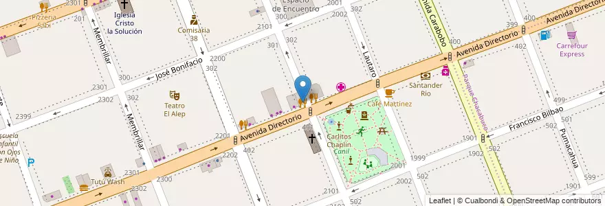 Mapa de ubicacion de Piacere, Flores en アルゼンチン, Ciudad Autónoma De Buenos Aires, Comuna 7, ブエノスアイレス.