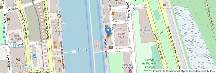 Mapa de ubicacion de Piacere, Puerto Madero en آرژانتین, Ciudad Autónoma De Buenos Aires, Comuna 1, Buenos Aires.