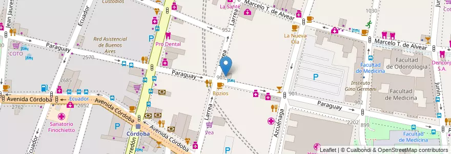 Mapa de ubicacion de Piacere, Recoleta en 阿根廷, Ciudad Autónoma De Buenos Aires, Comuna 2, 布宜诺斯艾利斯.