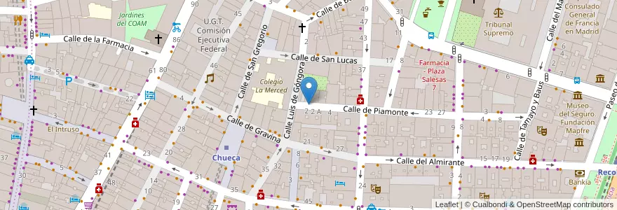 Mapa de ubicacion de PIAMONTE, CALLE, DEL,3 en Испания, Мадрид, Мадрид, Área Metropolitana De Madrid Y Corredor Del Henares, Мадрид.
