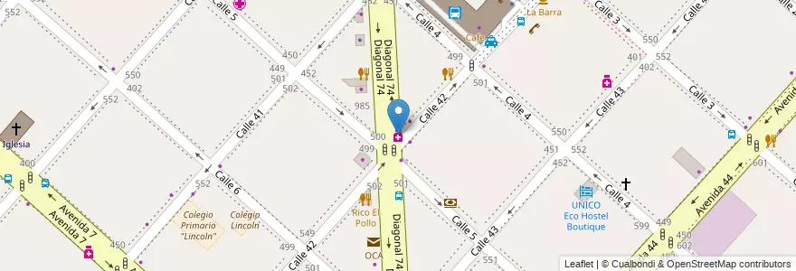 Mapa de ubicacion de Piano, Casco Urbano en الأرجنتين, بوينس آيرس, Partido De La Plata, لابلاتا.