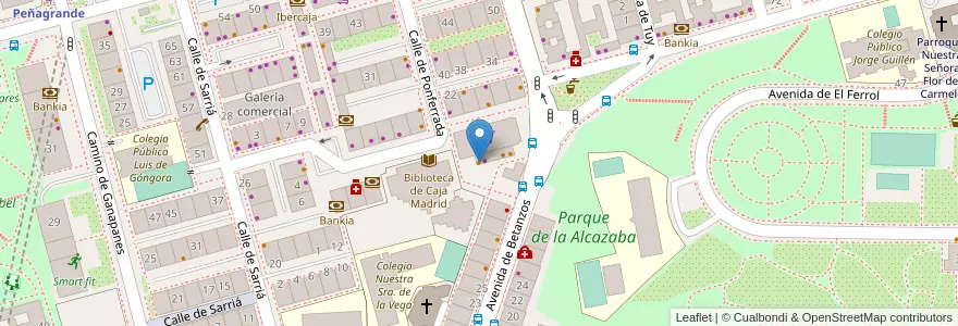 Mapa de ubicacion de Piazza Roma en 西班牙, Comunidad De Madrid, Comunidad De Madrid, Área Metropolitana De Madrid Y Corredor Del Henares, Madrid.