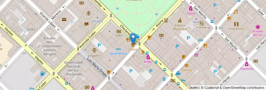 Mapa de ubicacion de Piazza en Аргентина, Буэнос-Айрес, Partido De Bahía Blanca, Bahía Blanca.