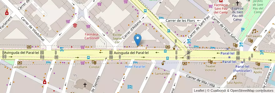 Mapa de ubicacion de PIC-ZAS en 西班牙, Catalunya, Barcelona, Barcelonès, Barcelona.