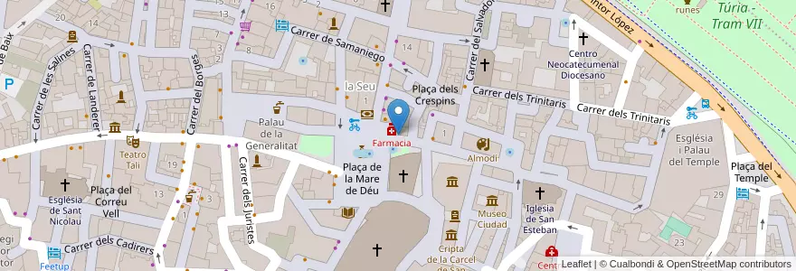 Mapa de ubicacion de Pica & Pica 24 H en España, Comunitat Valenciana, València / Valencia, Comarca De València, València.