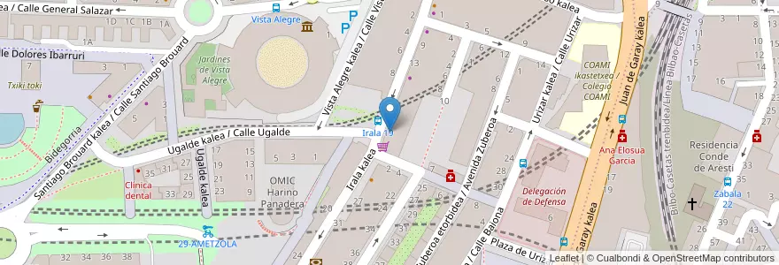 Mapa de ubicacion de Pica & pica 24h en スペイン, バスク州, Bizkaia, Bilboaldea, ビルバオ.