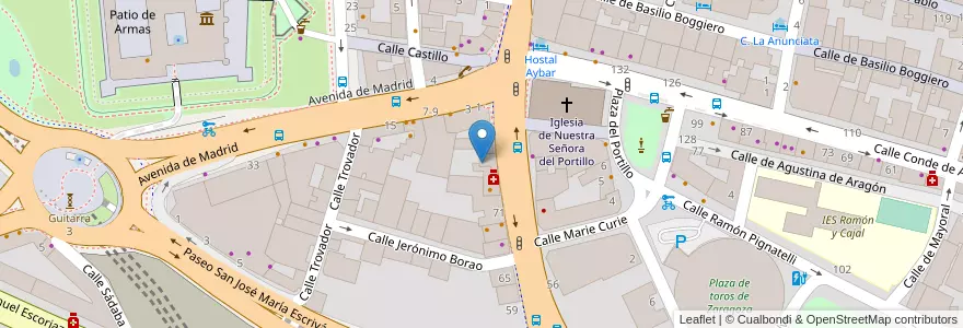 Mapa de ubicacion de Pica Pica 24h en Spanje, Aragón, Zaragoza, Zaragoza, Zaragoza.