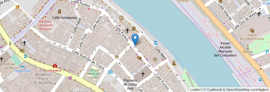 Mapa de ubicacion de Pica&Pica 24h en Spanje, Andalusië, Sevilla, Sevilla.