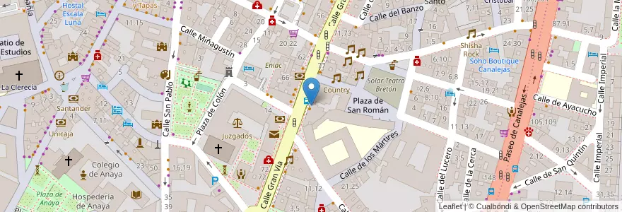 Mapa de ubicacion de pica&pica en España, Castilla Y León, Salamanca, Campo De Salamanca, Salamanca.