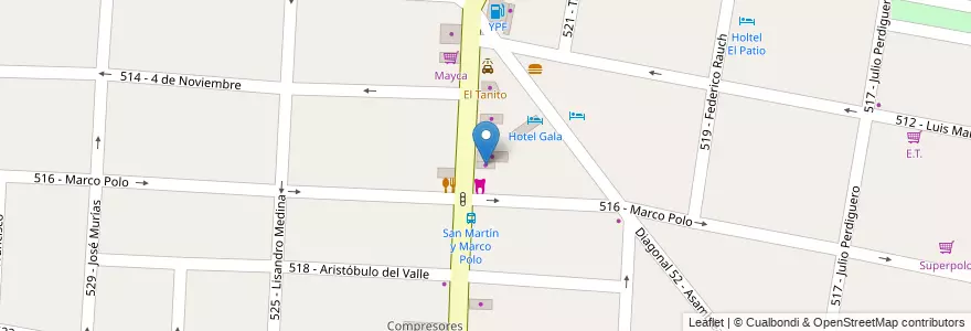 Mapa de ubicacion de Picardias en 阿根廷, 布宜诺斯艾利斯省, Partido De Tres De Febrero, Caseros.