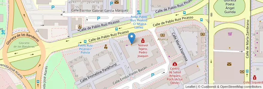 Mapa de ubicacion de Picasso 51 en Espagne, Aragon, Saragosse, Zaragoza, Saragosse.