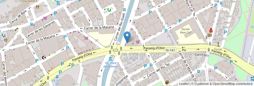 Mapa de ubicacion de Picasso en スペイン, カタルーニャ州, ジローナ, Gironès, ジローナ.