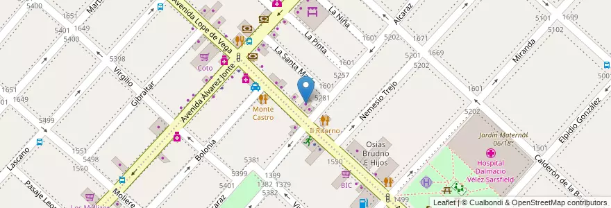 Mapa de ubicacion de Piccin Hnos., Monte Castro en 아르헨티나, Ciudad Autónoma De Buenos Aires, 부에노스아이레스, Comuna 10.