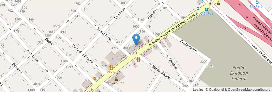 Mapa de ubicacion de Piccin Hnos Pinturerias en アルゼンチン, ブエノスアイレス州, Partido De La Matanza, La Tablada.