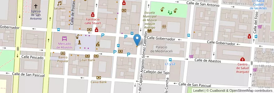 Mapa de ubicacion de Piccola Italia en スペイン, マドリード州, Comunidad De Madrid, Las Vegas, Aranjuez.