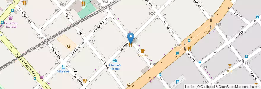Mapa de ubicacion de Piccolina, Villa Crespo en Arjantin, Ciudad Autónoma De Buenos Aires, Buenos Aires, Comuna 15.