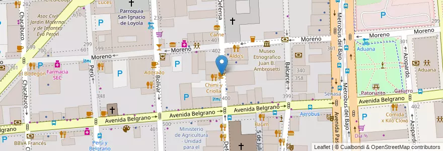 Mapa de ubicacion de Pick & Go Cafe, Montserrat en 阿根廷, Ciudad Autónoma De Buenos Aires, Comuna 1, 布宜诺斯艾利斯.