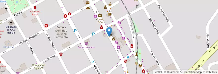 Mapa de ubicacion de Picnic Delivery en Argentina, Córdova, Departamento Cruz Del Eje, Municipio De Cruz Del Eje, Pedanía Cruz Del Eje, Cruz Del Eje.