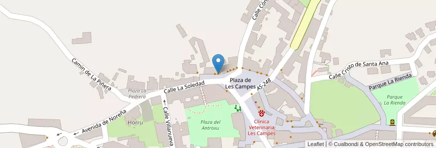 Mapa de ubicacion de Pico Fino en Испания, Астурия, Астурия, Siero.