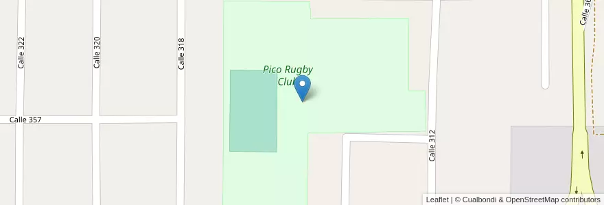 Mapa de ubicacion de Pico Rugby Club en الأرجنتين, La Pampa, Departamento Maracó, Municipio De General Pico.