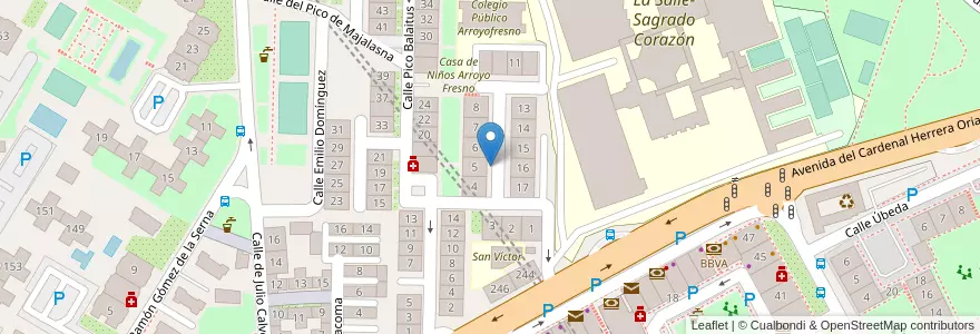 Mapa de ubicacion de PICO SALVAGUARDIA, PLAZA, DEL,5 en 스페인, Comunidad De Madrid, Comunidad De Madrid, Área Metropolitana De Madrid Y Corredor Del Henares, 마드리드.