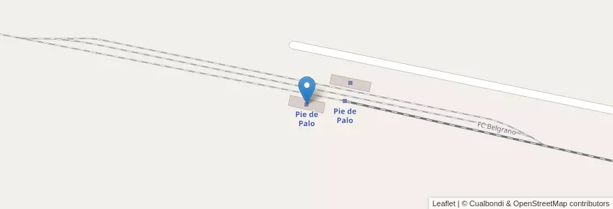 Mapa de ubicacion de Pie de Palo en アルゼンチン, サンフアン州, チリ, Caucete.