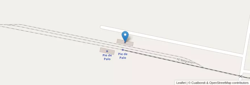 Mapa de ubicacion de Pie de Palo en Argentina, San Juan, Cile, Caucete.