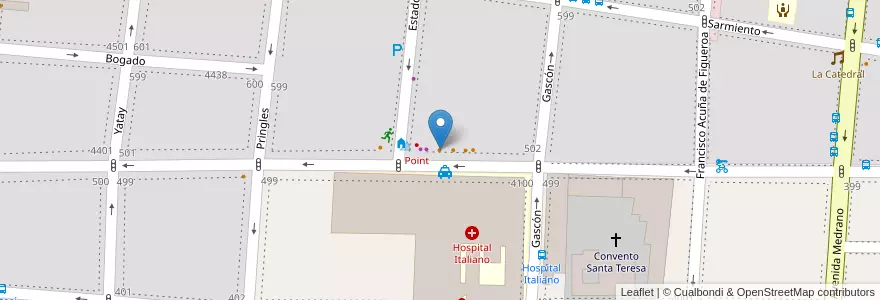 Mapa de ubicacion de Piedimonte, Almagro en Аргентина, Буэнос-Айрес, Comuna 5, Буэнос-Айрес.