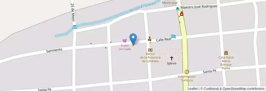 Mapa de ubicacion de Piedra Libre Resto Bar en 아르헨티나, Córdoba, Departamento Tulumba, Pedanía Parroquia, Municipio De Villa Tulumba, Villa Tulumba.