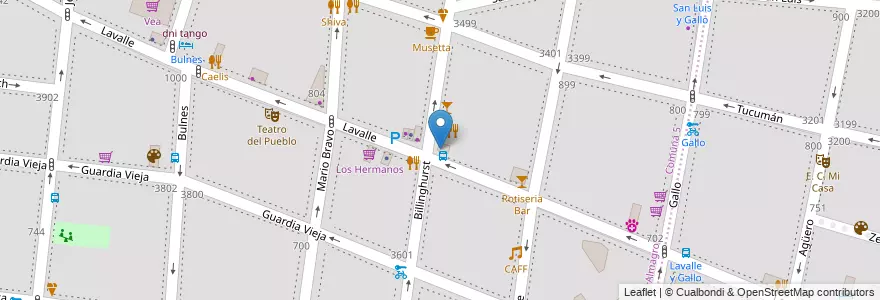 Mapa de ubicacion de Pierino, Almagro en الأرجنتين, Ciudad Autónoma De Buenos Aires, Comuna 5, Buenos Aires.