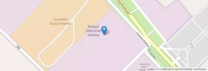 Mapa de ubicacion de Pietra en アルゼンチン, リオネグロ州, Departamento Adolfo Alsina, Viedma, Viedma.