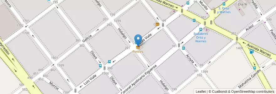 Mapa de ubicacion de Pietro's, Villa Crespo en 阿根廷, Ciudad Autónoma De Buenos Aires, 布宜诺斯艾利斯.
