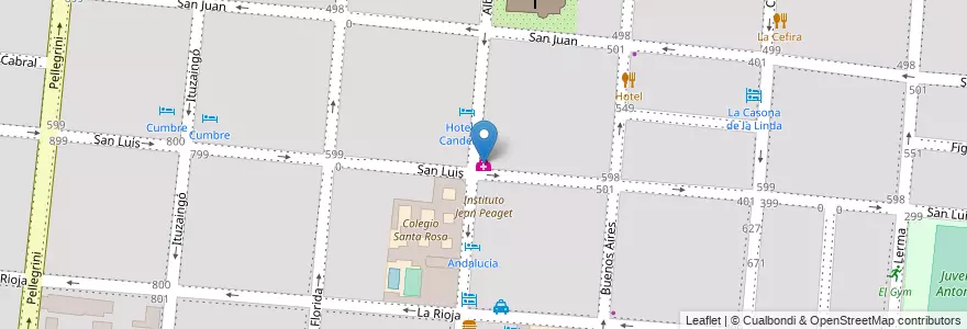 Mapa de ubicacion de Pieve Salud en الأرجنتين, Salta, Capital, Municipio De Salta, Salta.