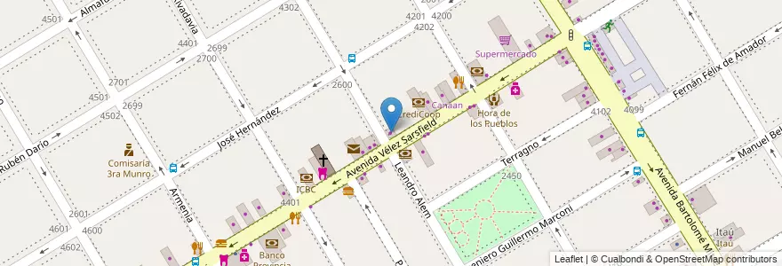 Mapa de ubicacion de Pigmento en 阿根廷, 布宜诺斯艾利斯省, Partido De Vicente López, Vicente López.