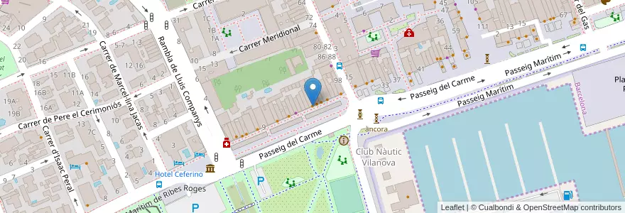 Mapa de ubicacion de Pika Tapa en 西班牙, Catalunya, Barcelona, Garraf, Vilanova I La Geltrú.