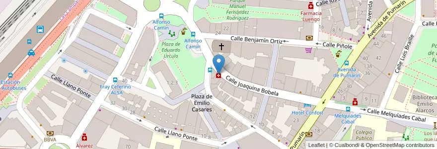 Mapa de ubicacion de Pilar García Álvarez en Spagna, Asturie, Asturie, Oviedo.