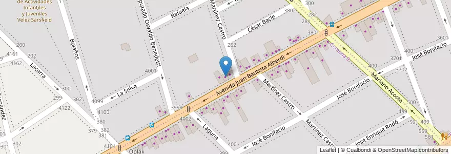 Mapa de ubicacion de Pilares de Alejandría, Velez Sarsfield en Argentinien, Ciudad Autónoma De Buenos Aires, Comuna 9, Buenos Aires, Comuna 10.