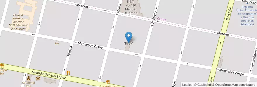 Mapa de ubicacion de "Pilay" en Arjantin, Santa Fe, Departamento La Capital, Santa Fe Capital, Santa Fe.