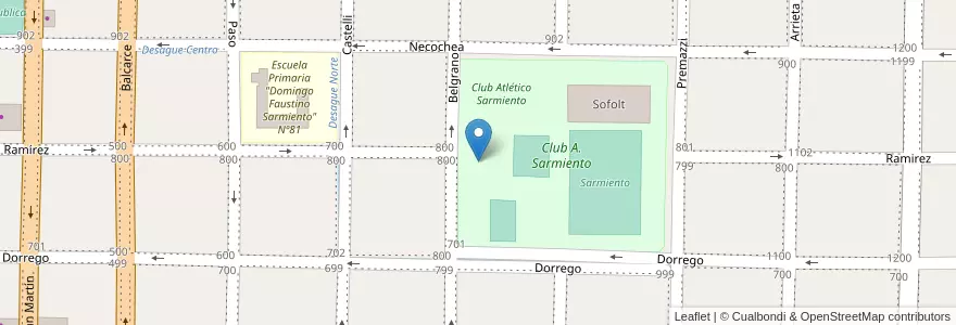 Mapa de ubicacion de Pileta 2 en Argentina, Entre Ríos, Departamento Villaguay, Distrito Lucas Al Sud, Villaguay.