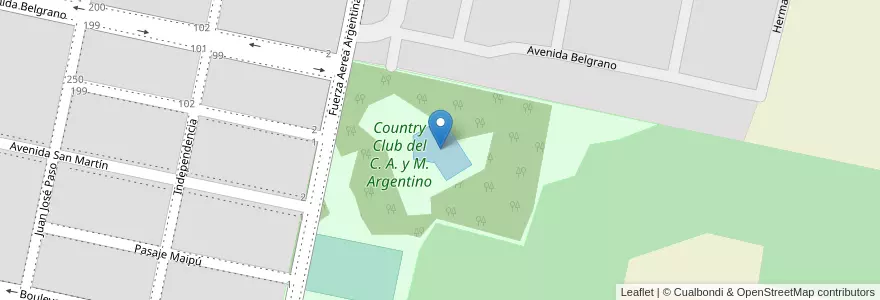 Mapa de ubicacion de Pileta de Verano en Argentina, Córdova, Departamento Marcos Juárez, Pedanía Espinillos, Municipio De Marcos Juárez.